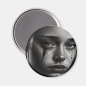 Girl with tears magneet (Voorkant / Achterkant)