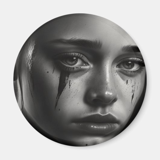 Girl with tears magneet (Voorkant)