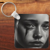 Girl with tears sleutelhanger (Voorkant)