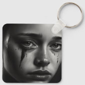 Girl with tears sleutelhanger (Achterkant)