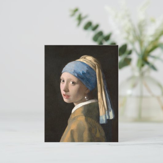 Girl with the pearl earring - Johannes Vermeer Briefkaart (Staand voorkant)