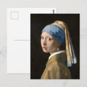 Girl with the pearl earring - Johannes Vermeer Briefkaart (Voorkant / Achterkant)