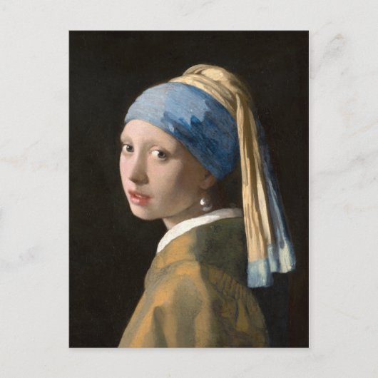 Girl with the pearl earring - Johannes Vermeer Briefkaart (Voorkant)