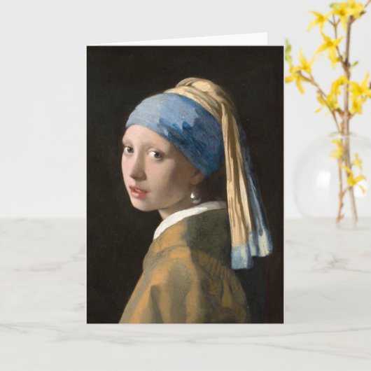 Girl with the pearl earring - Johannes Vermeer Kaart (Gele Bloem)
