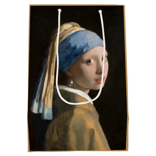 Girl with the pearl earring - Johannes Vermeer Medium Cadeauzakje (Achterkant)