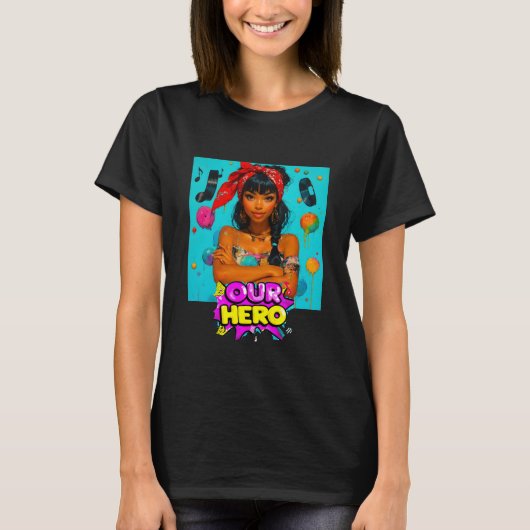 Girl With The Red Bandana Our Hero Music Concert T-shirt (Voorkant)