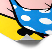 Girl with Yellow Sunglasses Pop Art Poster (Hoek)