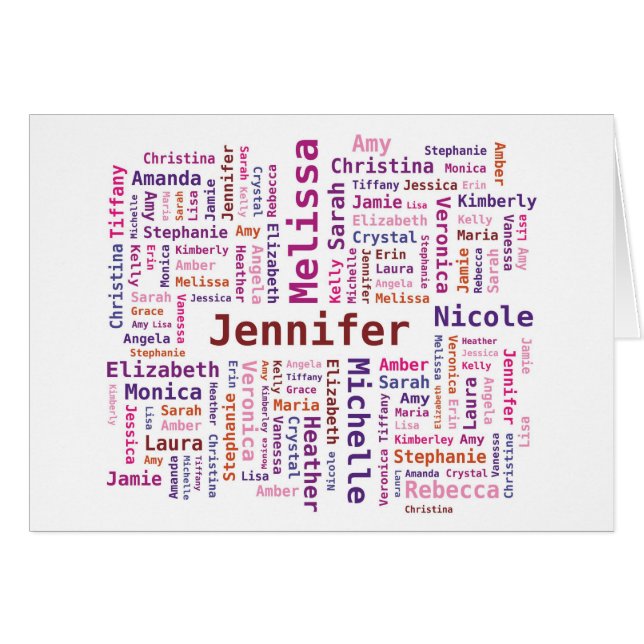 Girl Woman noemt Word Cloud - Roze en Oranje (Voorkant Horizontaal)
