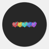 Girl Women's Yarn Crochet Knitting Funny Gift  Ronde Sticker (Voorkant)