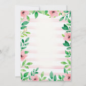 Girl Woodland 1st Birthday Invitation Animals Kaart (Achterkant)