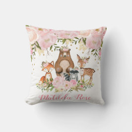 Girl Woodland Animals Forest Girl Nursery Decor Kussen