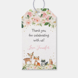 Girl Woodland Baby shower Blush Floral Cadeaulabel