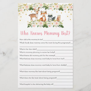 Girl Woodland Floral die mama het beste spel kent