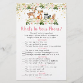 Girl Woodland Floral wat zit er in je telefoonspel