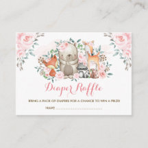 Girl Woodland Pink Rose Baby Animals