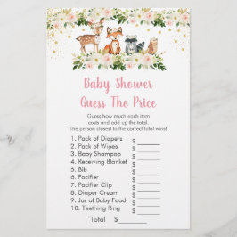 Girl Woodland raadt het Baby shower prijs