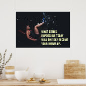 Girl Workout Motivatie Gym Quote Poster (Keuken)