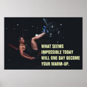 Girl Workout Motivatie Gym Quote Poster (Voorkant)