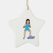Girl Wrestler Keramisch Ornament (Rechts)