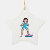 Girl Wrestler Keramisch Ornament (Voorkant)