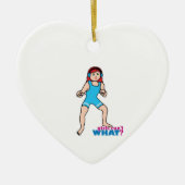 Girl Wrestler Keramisch Ornament (Voorkant)