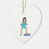 Girl Wrestler Keramisch Ornament (Links)