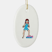 Girl Wrestler Keramisch Ornament (Rechts)