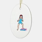 Girl Wrestler Keramisch Ornament (Links)