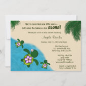 GIRL Zee TURTLE Baby shower NODIG TWIN (Honu) 04C Kaart (Voorkant)