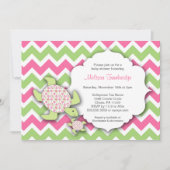 Girl Zee Turtles Baby shower nodigt moeder Baby ui Kaart (Voorkant)