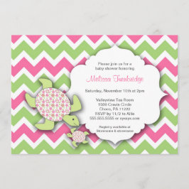 Girl Zee Turtles Baby shower nodigt moeder Baby ui Kaart