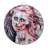 Girl zombie darts dartbord (Voorkant)