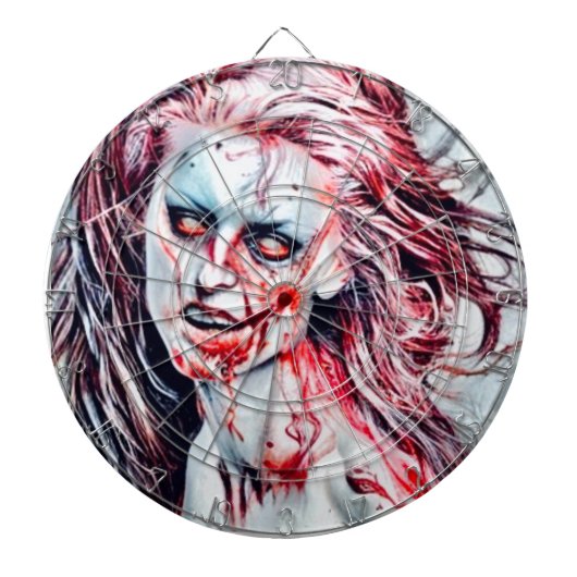 Girl zombie darts dartbord (Voorkant)