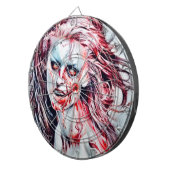 Girl zombie darts dartbord (Voorkant Rechts)