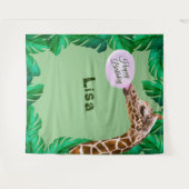 Girlande van ballonnen met een speelse giraffe en wandkleed (Voorkant (horizontaal))