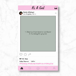 GirlBaby Shower Party Prop Foto Booth Lijst Decor Poster