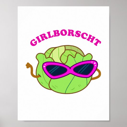 Girlborscht Fabulous Vegetable Pun Poster (Voorkant)