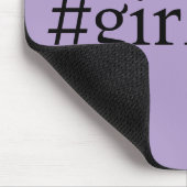 Girlboss Paarse Mousepad Esthetische Muismat (Hoek)