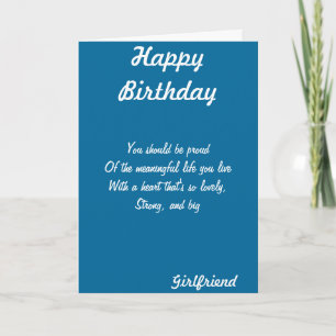 Girlfriend birthday greeting cards kaart