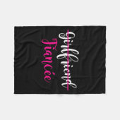 Girlfriend Fiancee Shirt Engagement Party Couple T Fleece Deken (Voorkant (Horizontaal))