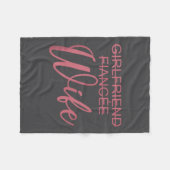 Girlfriend Fiancée Wife, Wedding, Just Married, Ma Fleece Deken (Voorkant (Horizontaal))