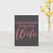 Girlfriend Fiancée Wife, Wedding, Just Married, Ma Kaart (Gele Bloem)