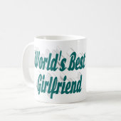 Girlfriend foto groene typografie koffiemok (Voorkant links)