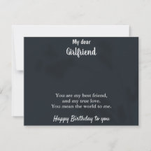 Girlfriend Jewelry Message Card