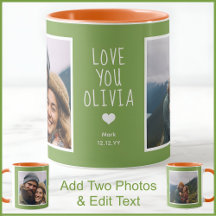 Girlfriend Love You Foto's Modern Groen C111 Wit