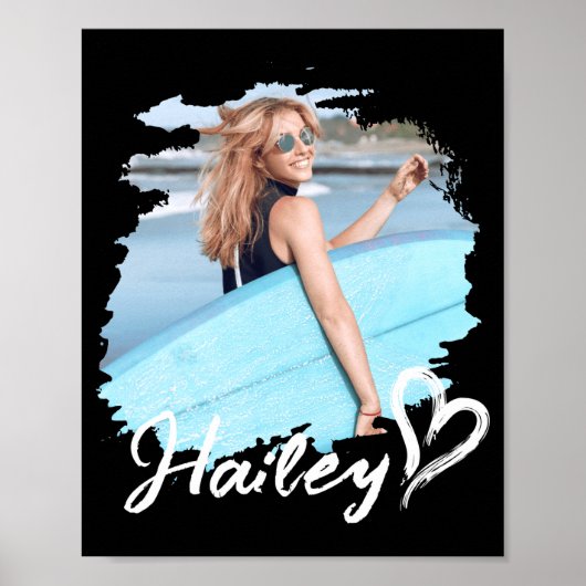 Girlfriend Nge Heart Simple Modern Cool Photo Poster (Voorkant)