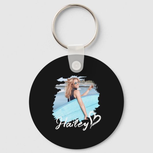 Girlfriend Nge Heart Simple Modern Cool Photo  Sleutelhanger (Voorkant)