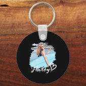 Girlfriend Nge Heart Simple Modern Cool Photo  Sleutelhanger (Voorkant)