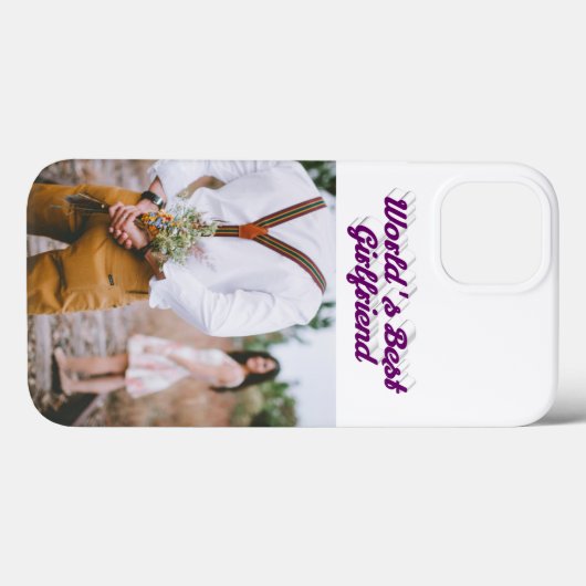 Girlfriend photo purple script Case-Mate iPhone case (Achterkant (horizontaal))