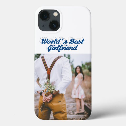 Girlfriend photo sea blue script Case-Mate iPhone case (Achterkant)